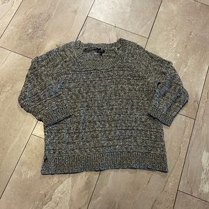 3/4 sleeve crochet sweater